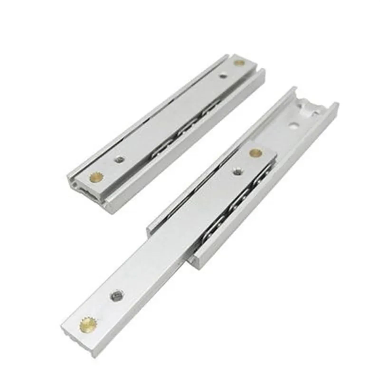 Glissière de tiroir en aluminium L140mm à 2 plis pour mini meuble