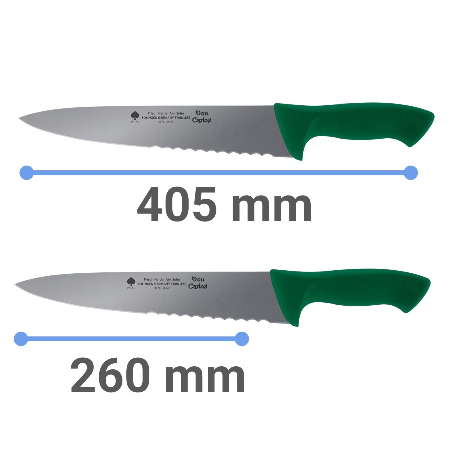 Karpfenmesser 260 mm zum Köpfen, Ausnehmen und Filetieren