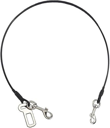 Miniatura 8 de ACBungji Cinturón de seguridad para coche para mascotas, perros y gatos, hebilla de cierre de correa, arnés de sujeción de correa sin masticar,