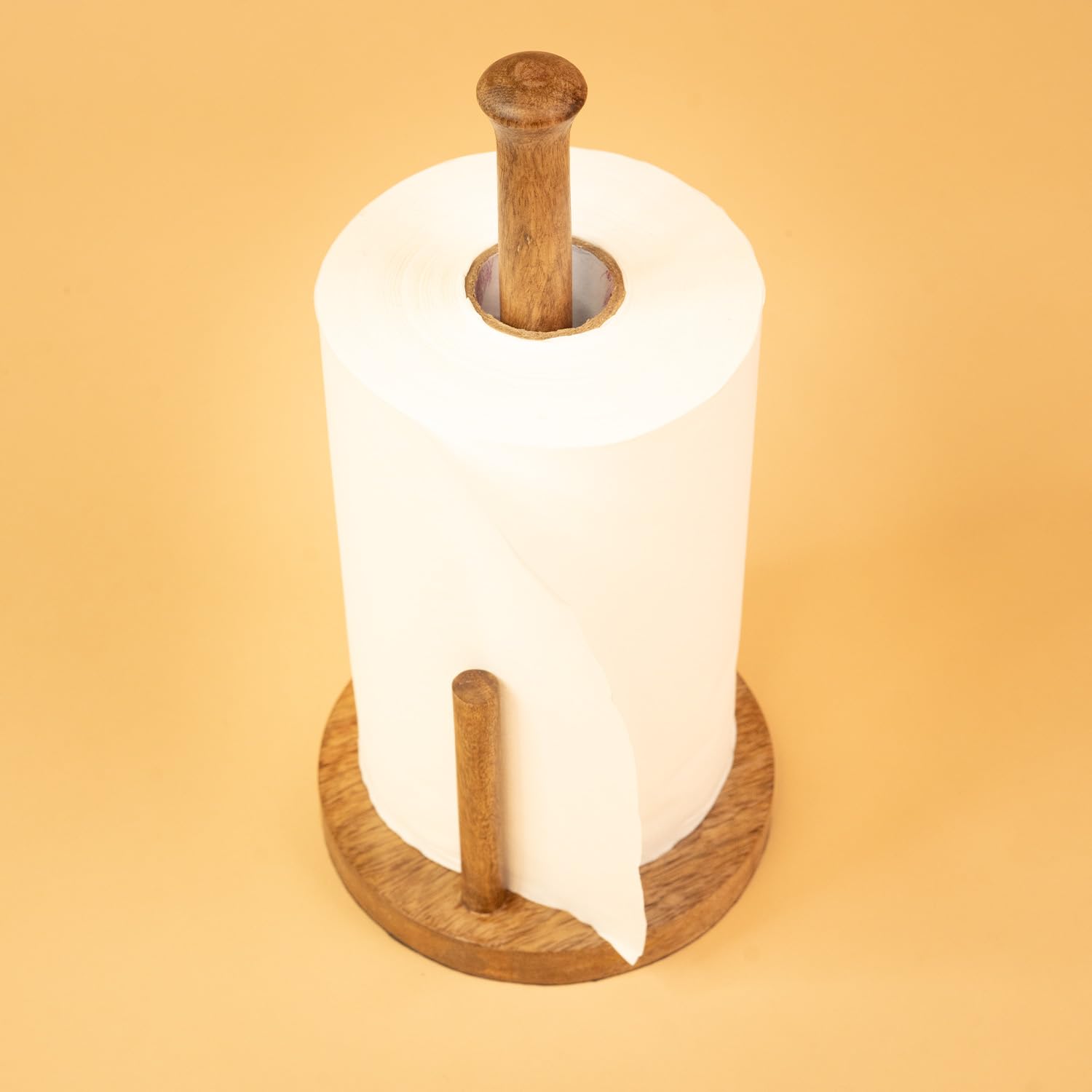 Prettykrafts Wooden Napkin Holder | Kitchen Tissue Roll Holder Stand | Wooden Paper Towel Stand for Kitchen & Bathroom | Tissue Roll Stand for Toilet, Washbasin & Dining Table (Natural)-image-46