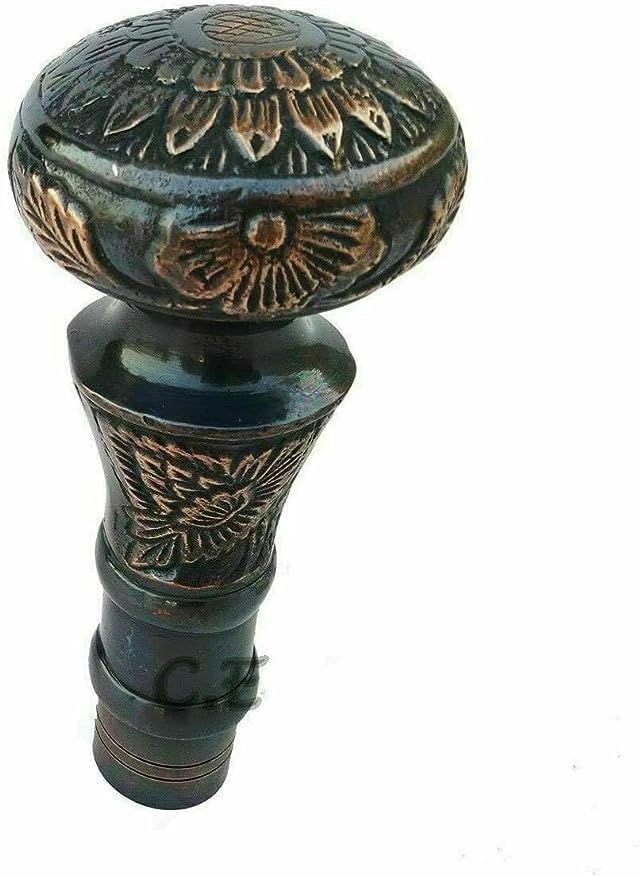 Poignées de porte vintage en bronze antique avec motif floral rétro x10