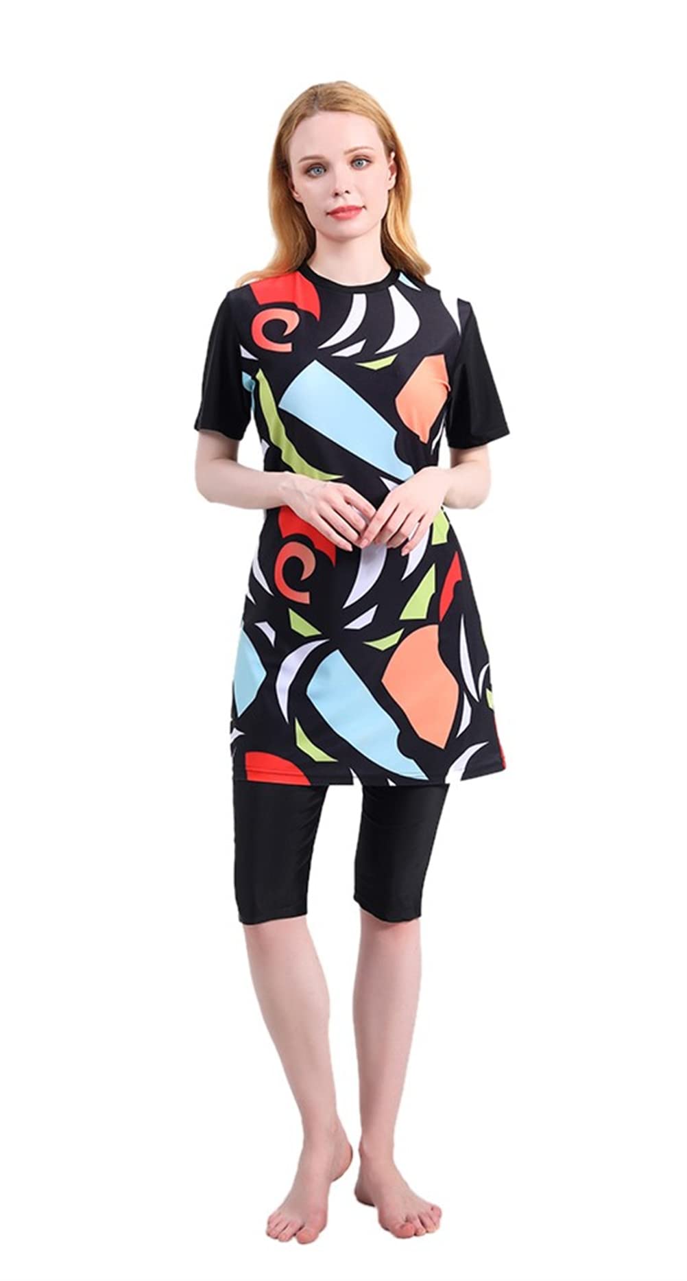 Costumi da bagno musulmani per le donne Plus Size Costumi da bagno con hijab abiti islamici Burkini costumi da bagno modesto stampa floreale