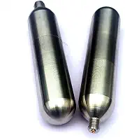 Cartucho de CO2 recarregável de cilindro de 45 g de alta pressão para barril de cerveja cartucho de CO2 de aço inoxidável recarregável pneumático de 45 g