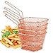 Mini kosz na frytki, koszyk do smażenia ze stali nierdzewnej, 4 sztuki, kosz do serwowania napisów, chipsów ziemniaczanych, cebuli, krewetek, frytek