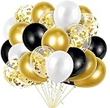 tc schwarz gold frankfurt ★ Einschließlich: 20 goldene metallic luftballon, 10 gold Konfetti Ballons, 30 weiße Ballons, 30 schwarze Ballons, 2 Stück weißes Band + 2 Stück goldenes Band. Die Größe aller Ballons nach dem Aufblasen beträgt 30 cm/12 Zoll.