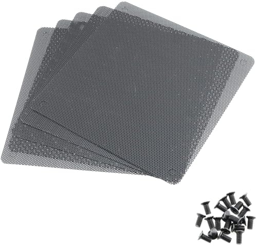 Image of WAR HAMMER Kratos 5pcs 120mm PC Fan Dust Filter Black Square PC Computer Mesh Dustproof Case Cover Fan PC Dust Filter Cooler with Screws (12cm)