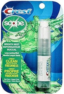 Crest Scope | One 1-Pack of Mint Breath Mist Sprays (1 Total Sprays) - 0.24 ounce (7mL) - Made in an FDA Audited USA Facility