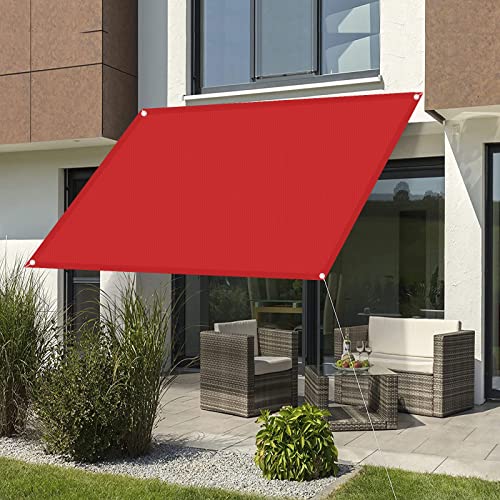 Voile d'ombrage rectangulaire 4x5.5 m anti-vent avec kit de fixation, bâche étanche extérieure - 2