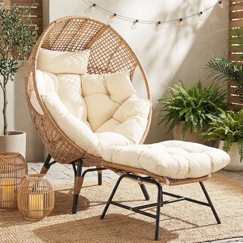 NICESOUL Egg Chair with Ottoman