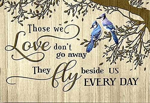 Licpact Metal Signs Plaques Wall Decor Hanging Art Blue Jay Love Posters Prints Art Sculpture Decorative for Home Bedroom 8 X 12 Inches