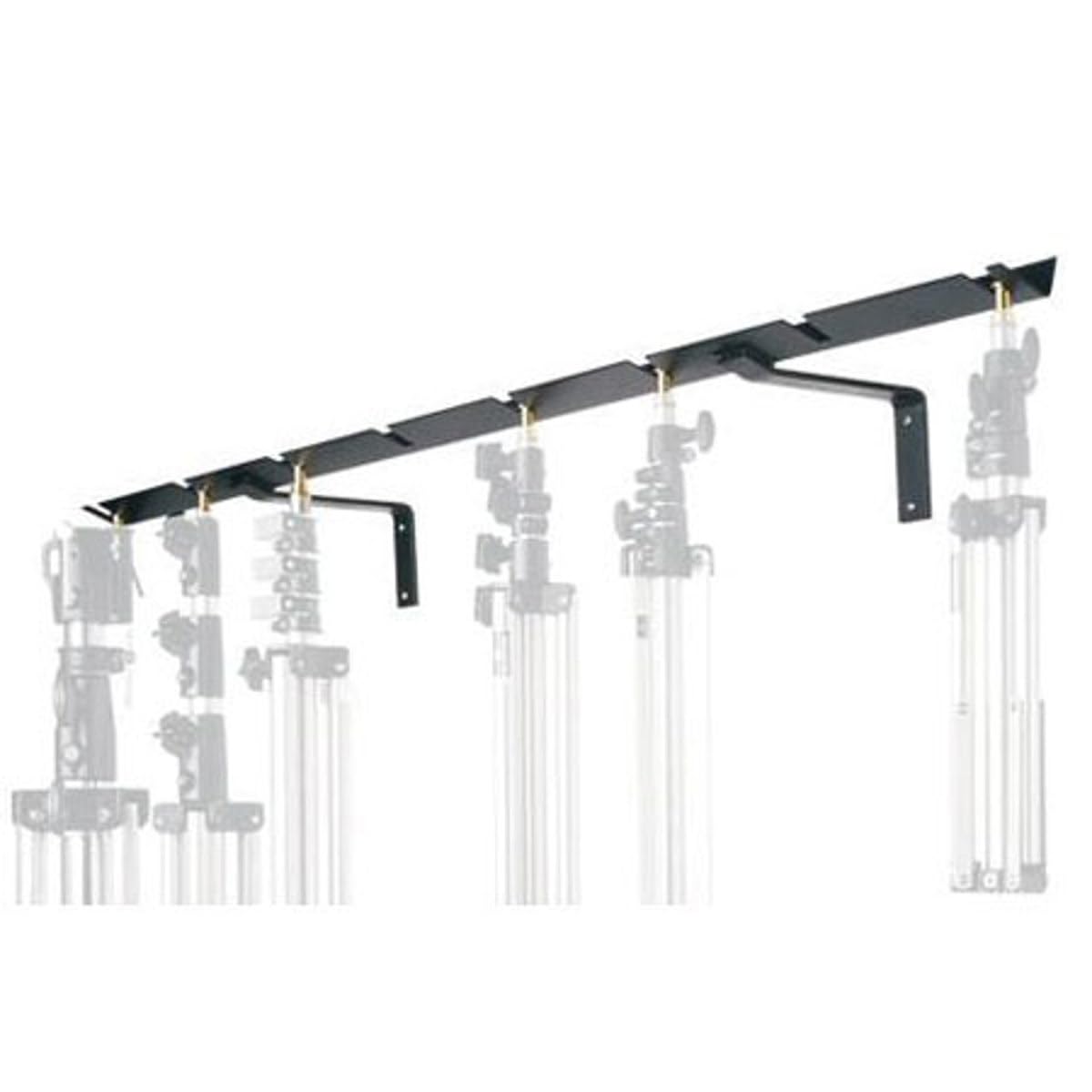 Support Mural Manfrotto pour 8 Pieds d'Éclairage Noir