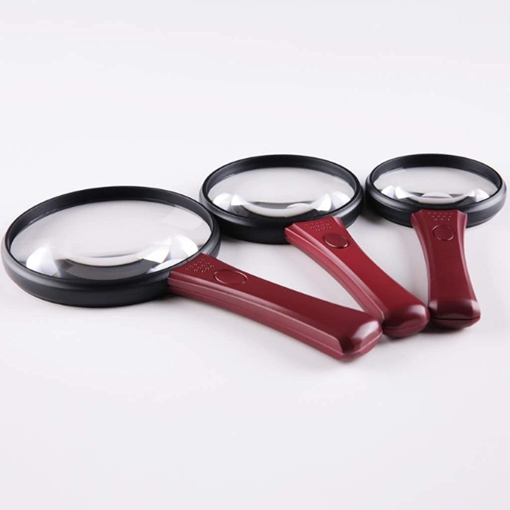 Lupa extragrande 4X con lente de zoom de 4 luces brillantes, [actualizada] Lupa ilunimada de nivel de brillo ajustable para leer ojos pequeños, personas mayores, pasatiempos, mago,