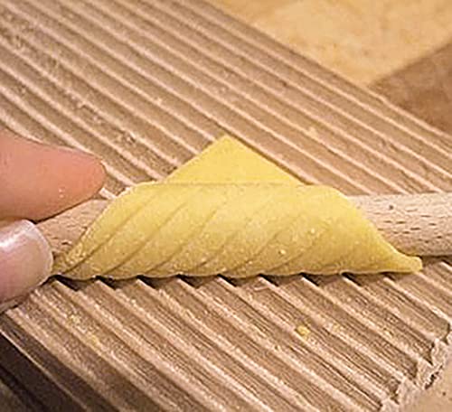 Küchenprofi Gnocchi Brett | Nudelbrett für Gnocchi und Garganelli | Garganelliabstreifer |Buchenholz | Made in Italy, 0804042500