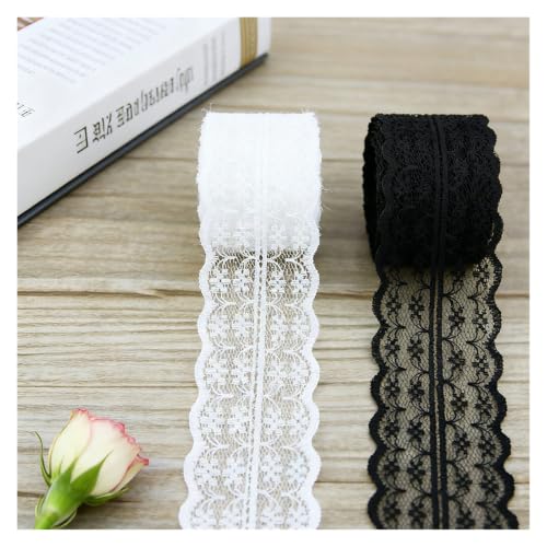 Cinta de encaje blanco de 300m para decoración de hogar y manualidades textiles 3