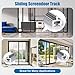 Aluminium Sliding Screen Door Track - Silvery Alloy Bottom Track for Repair & Replacement, Terrace Door Guide (75 Inch)