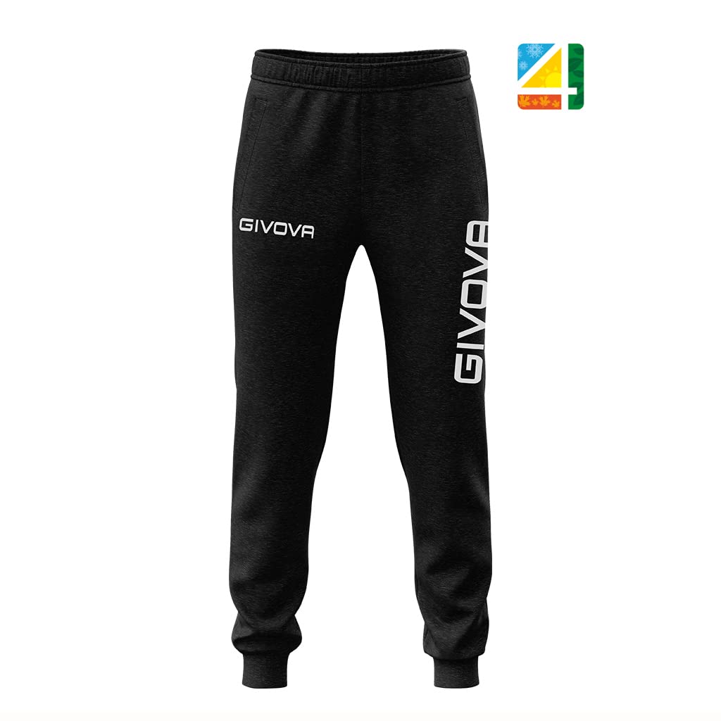 Givova Men's Panta Cotone Mod. Moon Trousers, Black, XXL UK