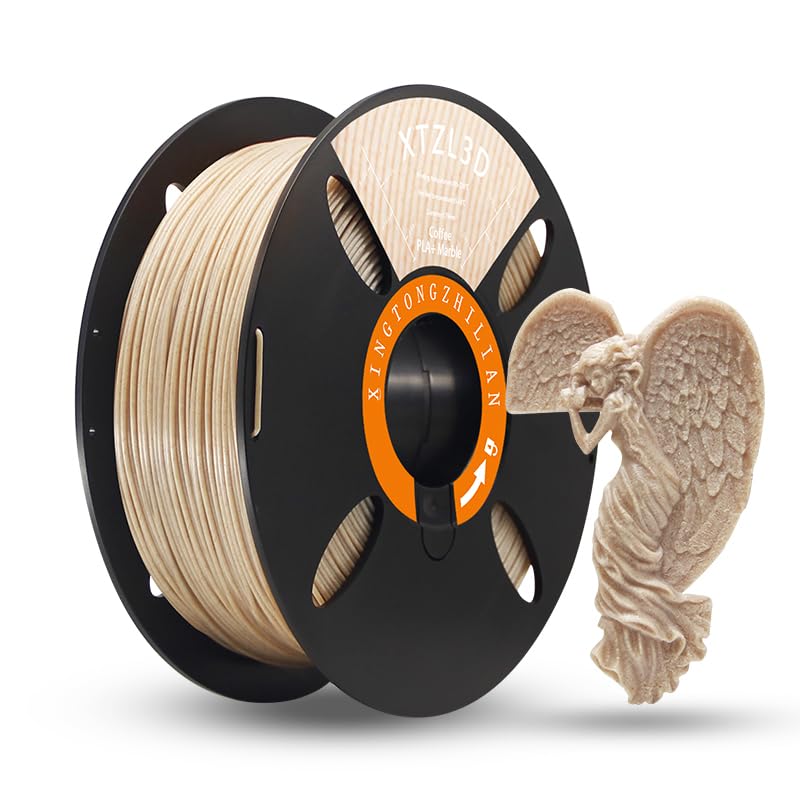 PLA+ 1.75 mm,3D Printer Filament with Reusable Spool,PLA Plus Printer Filament for Printing,Dimensional Accuracy +/- 0.02 mm, Marble Coffee