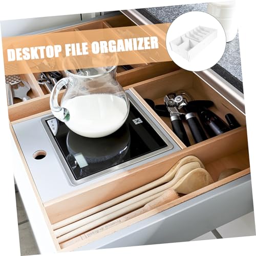 Caja organizadora Artibetter para escritorio blanco miniatura 3