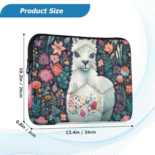 Funda para portátil Alpaca Wildflowers 13-14 pulgadas miniatura 3