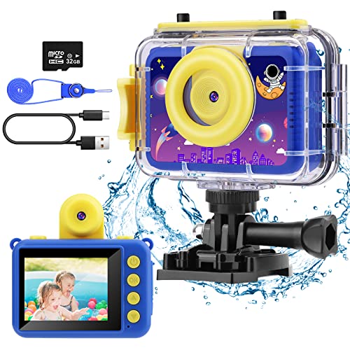 Gofunly Fotocamera Impermeabile per Bambini, 2.0 Pollici Macchina...