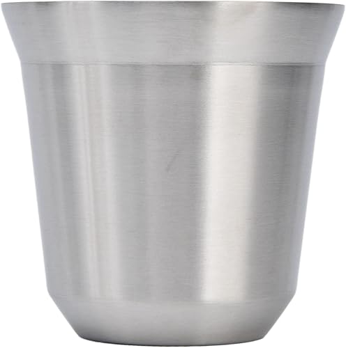 Miniatura 5 de Pilipane Tazas de espresso de acero inoxidable de 2.7 fl oz, tazas de café expreso de acero inoxidable de doble pared aisladas al vacío, vasos de