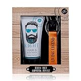 Accentra Geschenkset Hipster Style Pflege für Männer/inkl. Duschgel und Shampoo (2 in 1) und einem Schlüsselanhänger mit Flaschenöffner/alles ansprechend in einer Geschenkbox verpackt