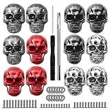 12Pcs Skull Metal Goth Studs for Leather Craft & Clothing, Gothic Conchos Rivets Spikes for DIY Leathercraft Decoration Punk Rock Style Clothing Accessories(Multicolored)