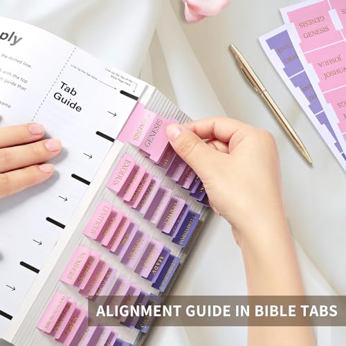 Image of Taja Bible Tabs, 75 Large Print Index Tabs for Women & Men