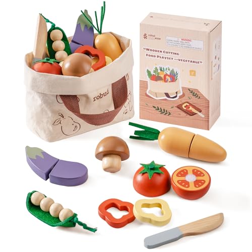 Jouets en bois pour enfants ROBUD finissent le désordre avec sac