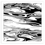 CHGCRAFT Water Flow Pattern Polymer Clay Texture Sheets Silicone Texture Stamp Water Ripples Clay Mat Modeling Pattern Pad for Jewelry and Clay Earrings Tools, 5.5x5.5 inch