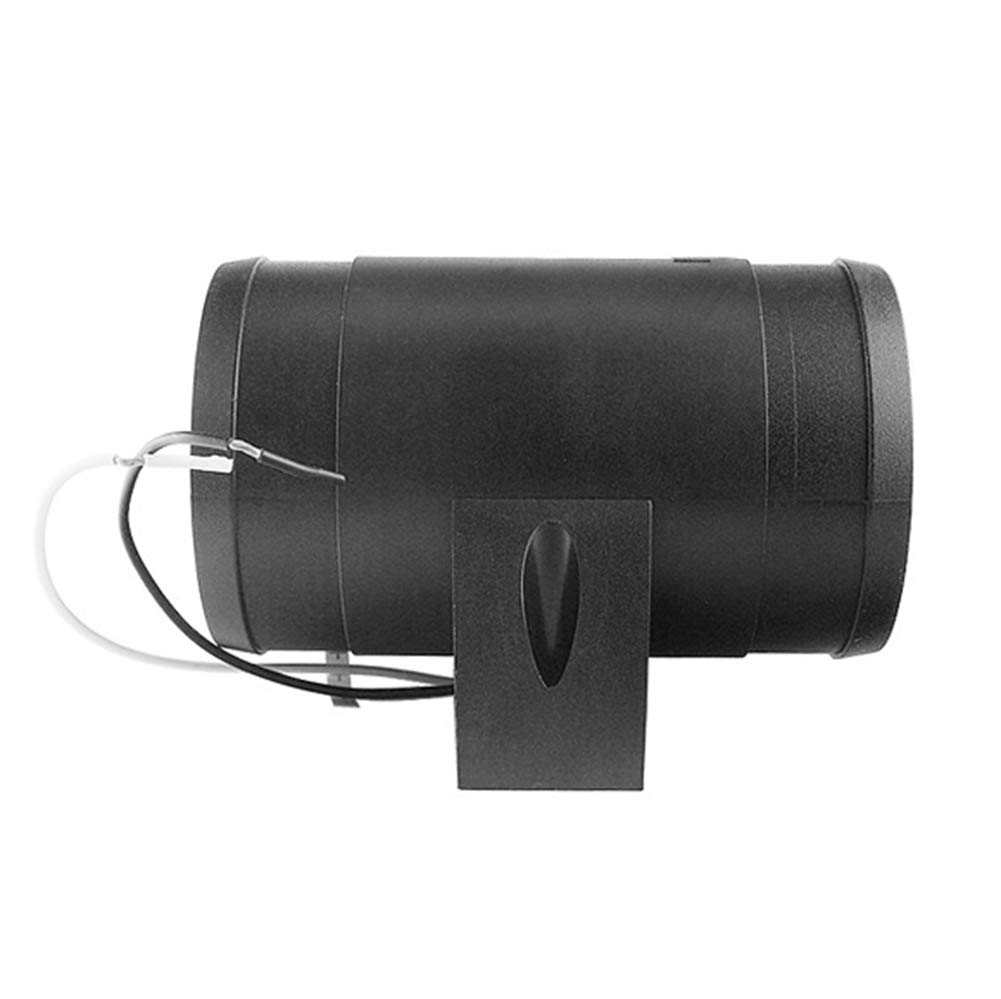 MoreChioce Ventilador de Conductos Silencioso 12V 3 Pulgadas Extractor de Ventilación Axial Negro de Bajo Ruido para Barco, RV, Yate, Cocina
