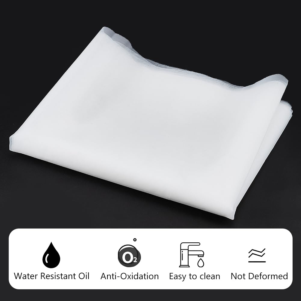 BENECREAT 40x400 cm Tissu en Nylon à Maille Filtrante Fine, Filtre à Mailles Blanches de 30 Mailles, Filet Tissé, Tissu Filtrant en Nylon pour Peinture, Brassage Maison, Épaisseur de 0.4mm