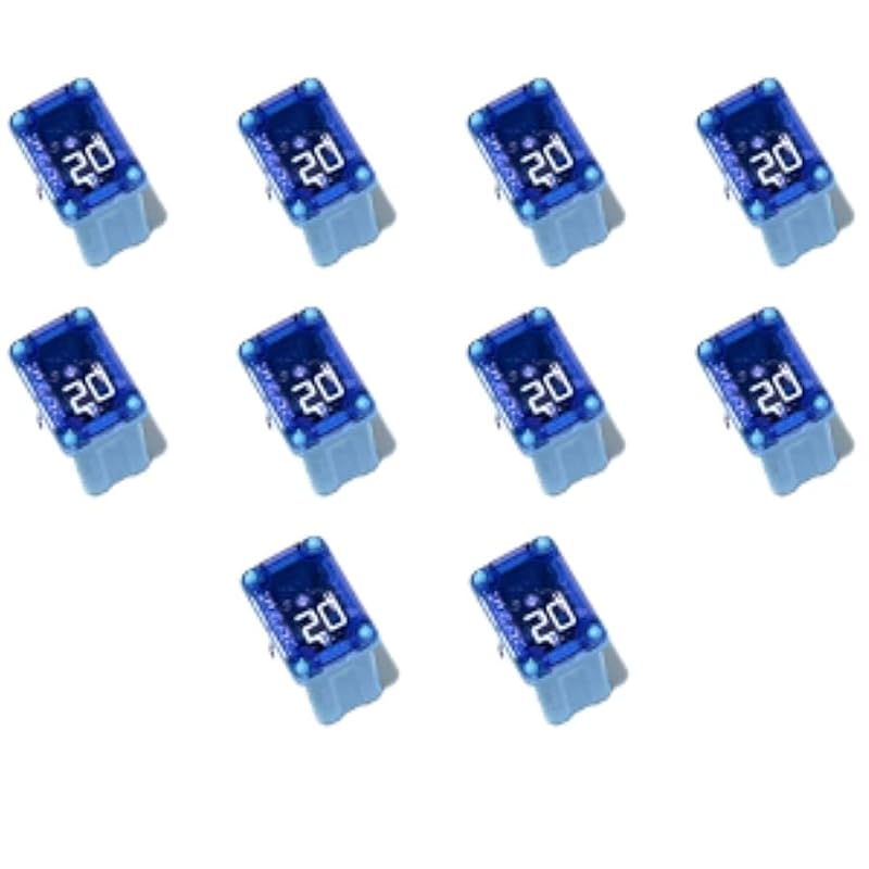 Fusível automotivo microcartucho EDS MCASE/FMM 20 A para Ford, Subaru, GM, Mazda e outros – Pacote com 10 unidades