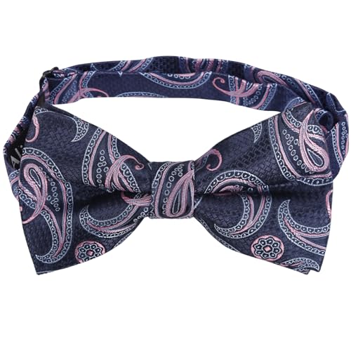 Image of Alizeal Mens 4pcs Vintage Paisley Bow Tie Set
