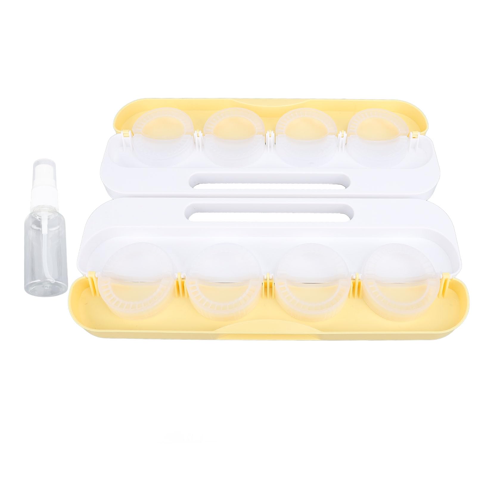 8 Dumpling Maker, Dumpling Maker Set Includes Dumpling Press Maker Round Dough Pressing Tool Dumpling Maker Press for Home with Spray Bottle for Busy Families (Gold)