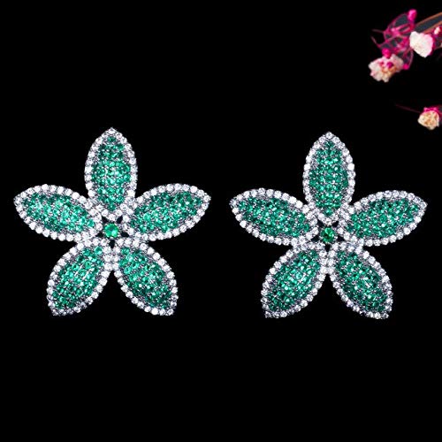Grandes boucles d'oreilles en zircon bleu foncé : le cadeau de fête idéal