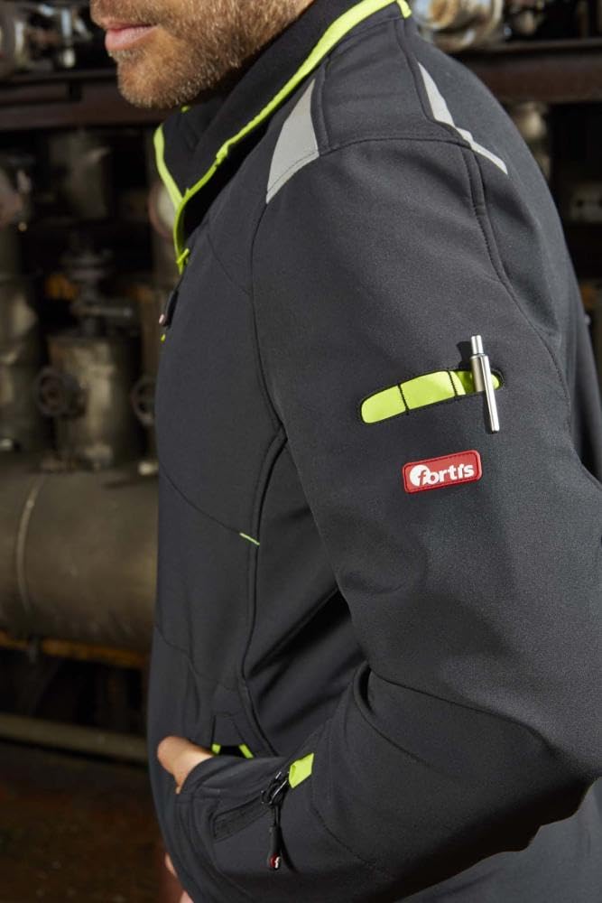 Kurtka bluza robocza męska softshell r. XXL FORTIS czarny/czerwony