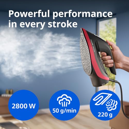 Image of Philips DST6130 /40 No Burns Guaranteed Steam iron 2800 W - World's No 1 Ironing brand, 50 gm /min Steam with 220 gm Ultra Steam Boost, 6 Layer SteamGlide Plus Soleplate