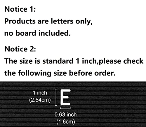 G Gamit Felt Letter Board Letters Set - Pre-Cut 378Pcs Standard 1Inch White Letters Only (No Board Included) #TOP1