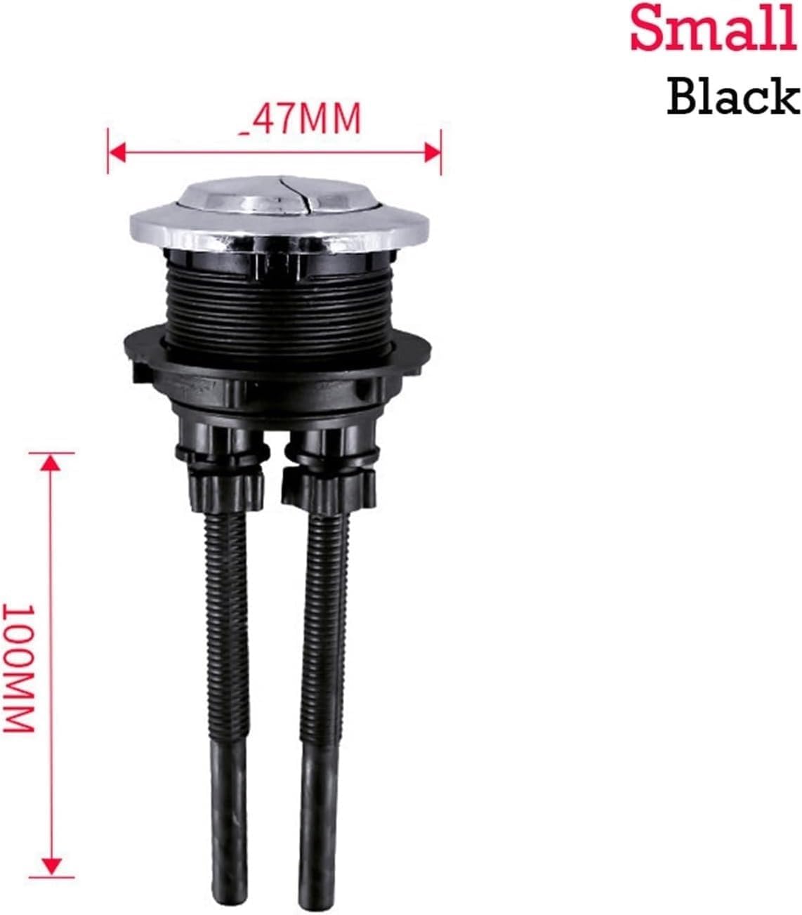 Toilet Flusher Replacement kit, Flush Valves Universal Button Cover Fits 38-45 mm Hole Closestool Round Dual Press Tank Accessories Switch Water Saving Rod