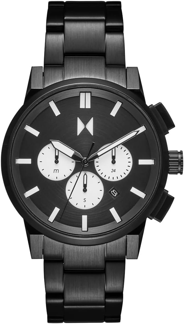 MVMT Chrono II Men’s Chronograph Watch – Ceramic Bracelet, Water Resistant, Minimalist Timepiece, Gift for Him