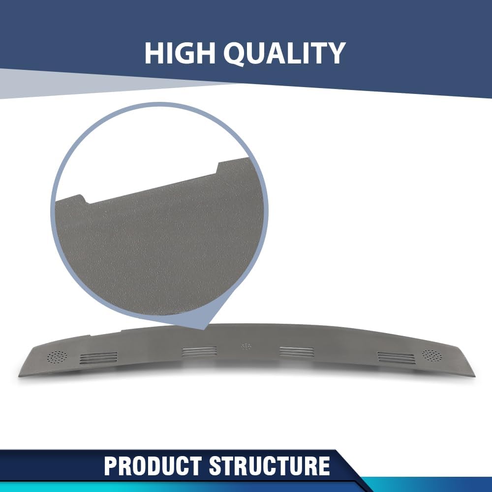 PIT66 TPE Dash Cover Cap Fit Dodge Ram 1500 2002 2003 2004 2005, Fit Dodge Ram 2500 3500 2003-2005 Dashboard Gray