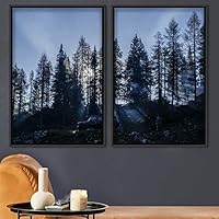 2 Piece Framed Canvas Wall Art Greenlands Canvas Prints Home Artwork Decoration for Living Room,Bedroom - 16
