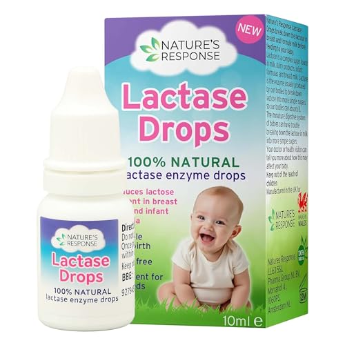 Natures Response Lactase Drops 10ml 100% Natural Lactase Enzyme for Babies Sugar-Free No Additives or Preservatives Supports Digestion & Eases Lactose Intolerance Suitable from Birth