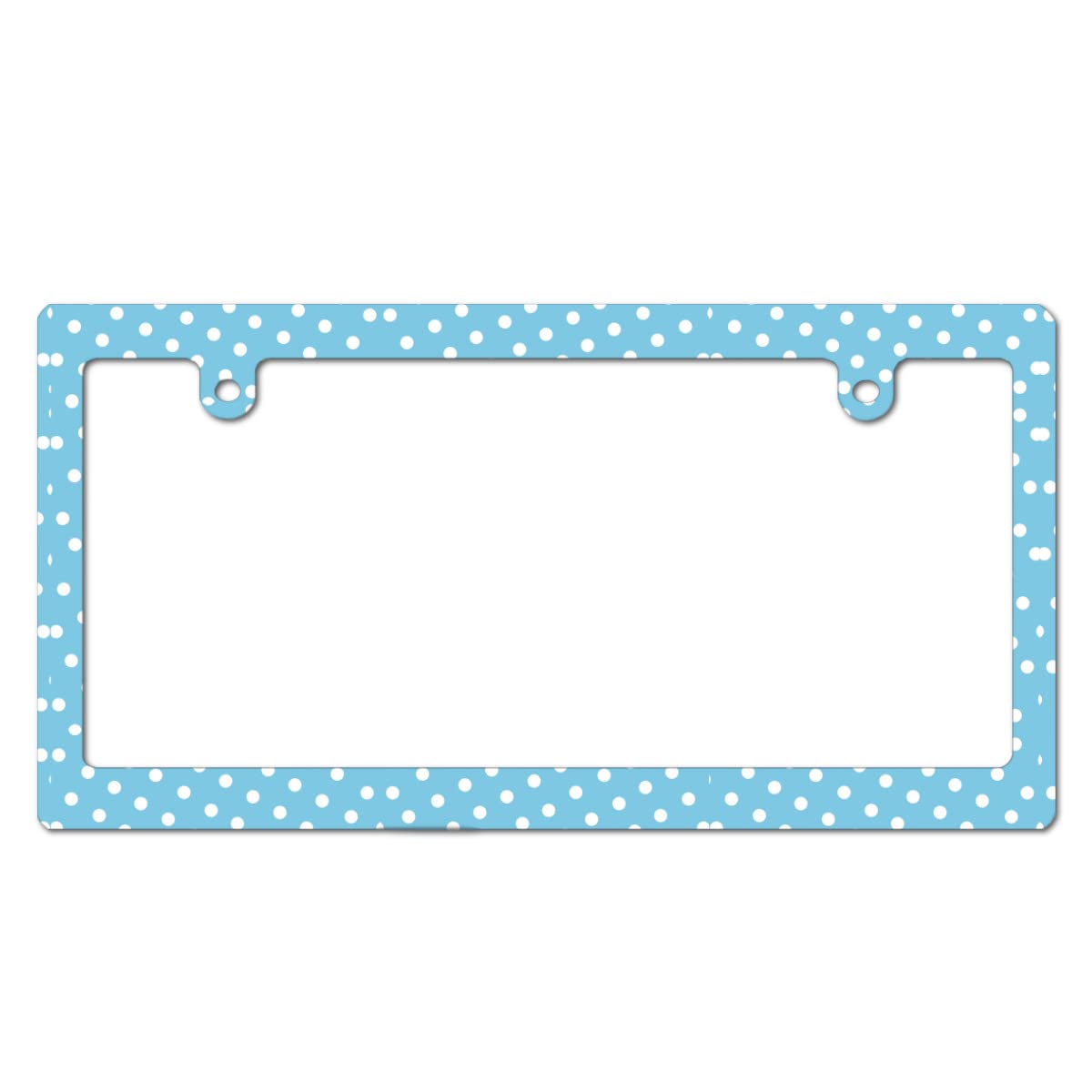 Amazon.co.jp: ナンバーフレーム 水色 ブルー ドット柄 水玉 ナンバー  