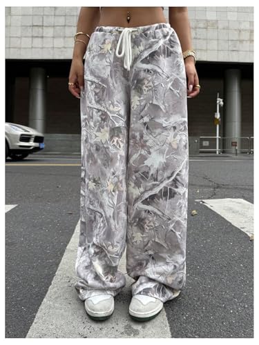 Women's Baggy Sweatpants Drawstring Waist Wide Leg Pants Athletic Running Track Sweat Pants Joggers4