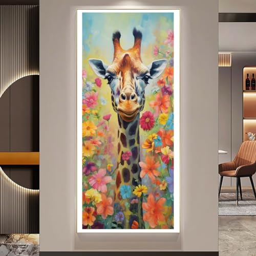 Diamond Painting Girafe 5D XXL broderie diamant kit complet 95x225 cm f310 pour adulte