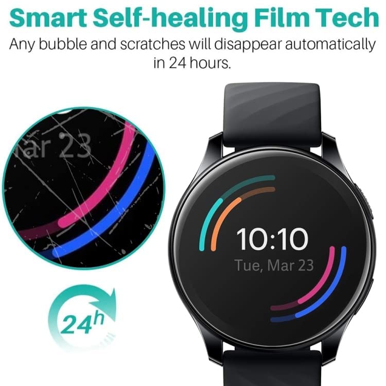Image of BLACKSHEEP 2 Pack Screen Protector for Samsung Galaxy Watch 4 /5 / 6 /7 (44mm) (1.4 inch inch), Bubble Free, Self Healing Unbreakable Membrane Edge to Edge Full Coverage - Clear [NOT GLASS]