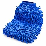 Luva de Microfibra Para Limpeza e Lavagem Automotiva - Super Macia, Alta Absorção - Não Risca, Uso Doméstico e Profissional - Cores Variadas.