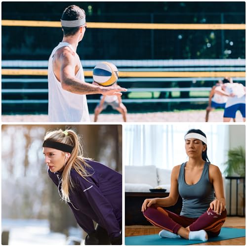 Image of 8 Pack Headbands for Women, Elastic Soft Hair Bands Non Slip Women's Fashion Headbands for Daily Workout Yoga Running